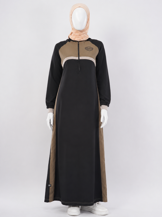 Black & Olive Smart Pick Jilbab