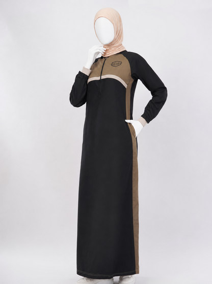 Black & Olive Smart Pick Jilbab