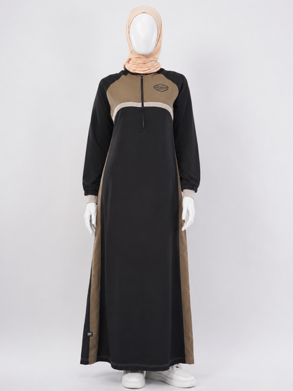 Black & Olive Smart Pick Jilbab