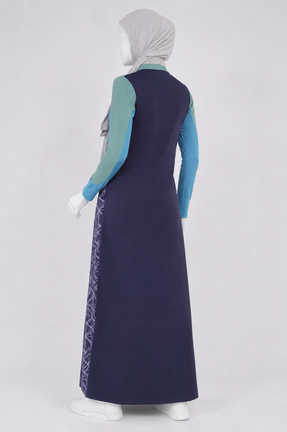 Oceanic Breeze Color Contrast Jilbab