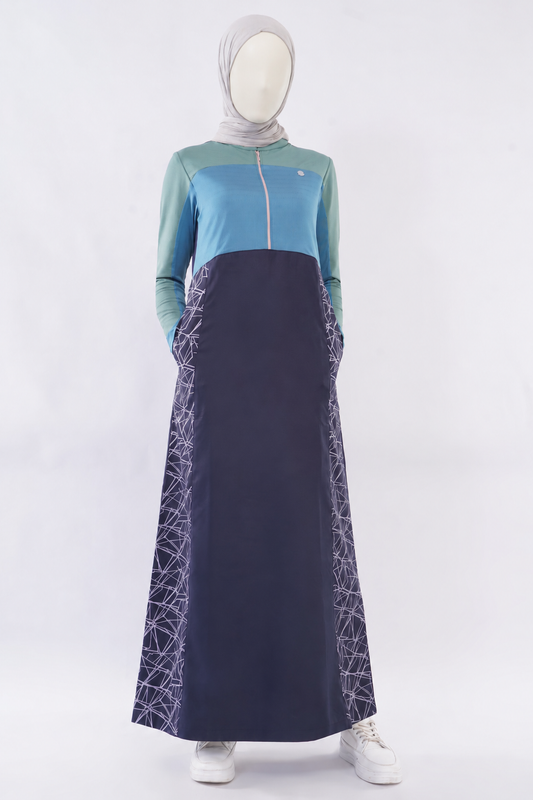 Oceanic Breeze Color Contrast Jilbab