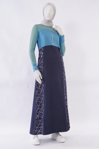 Oceanic Breeze Color Contrast Jilbab