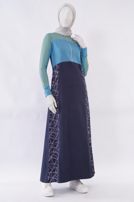 Oceanic Breeze Color Contrast Jilbab