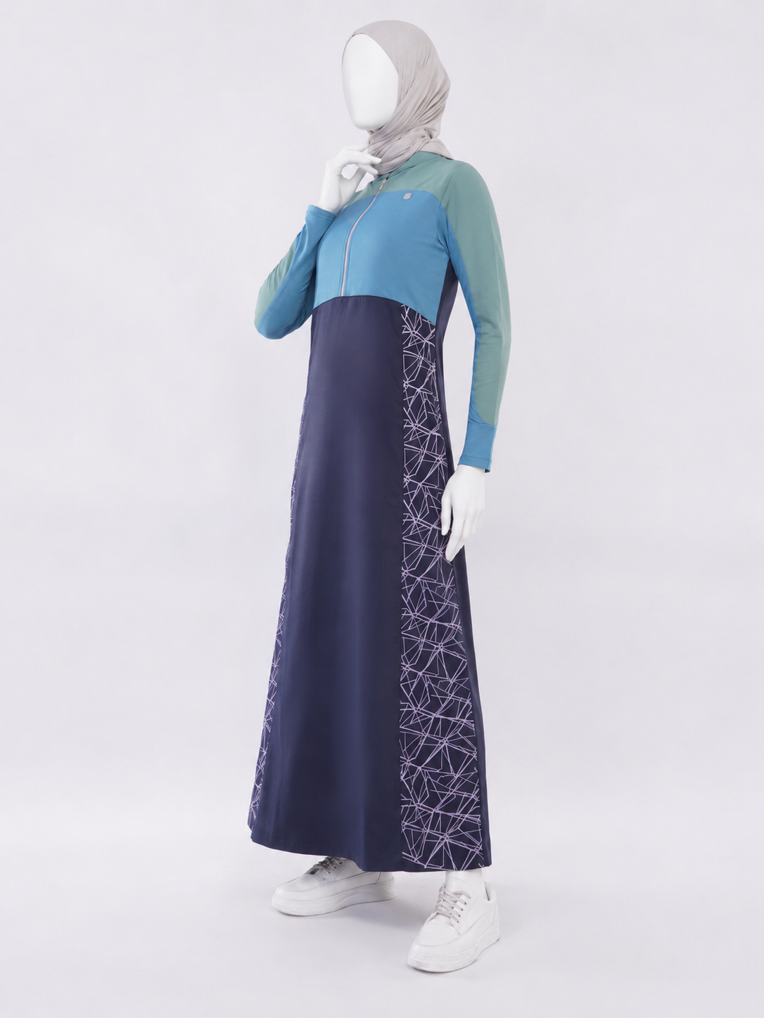 Oceanic Breeze Color Contrast Jilbab