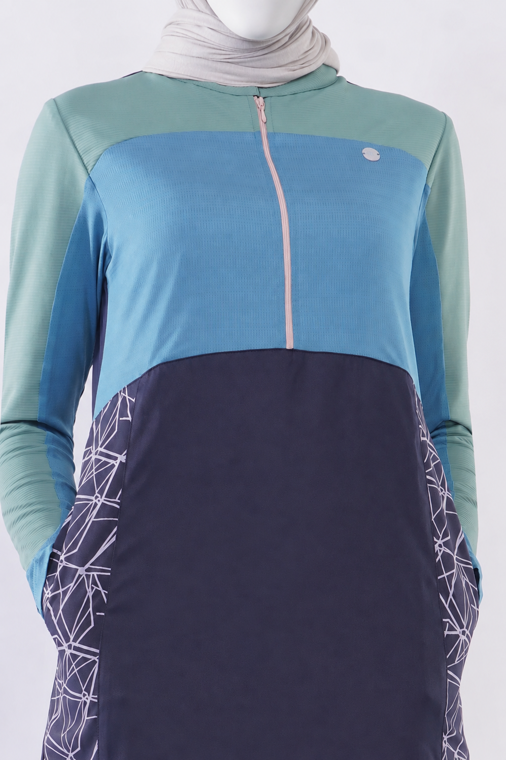 Oceanic Breeze Color Contrast Jilbab