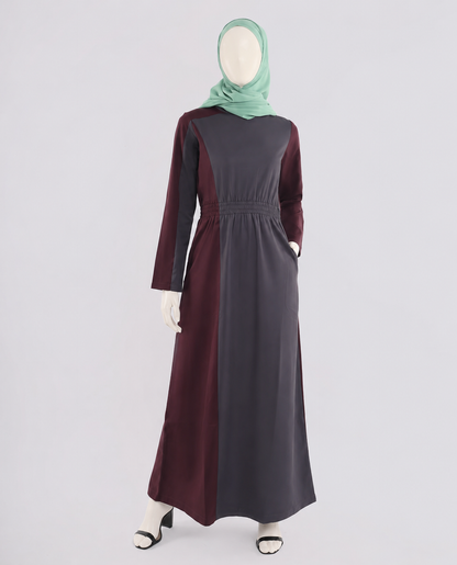 Plush Plum And Blue Jilbab
