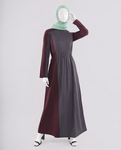 Plush Plum And Blue Jilbab