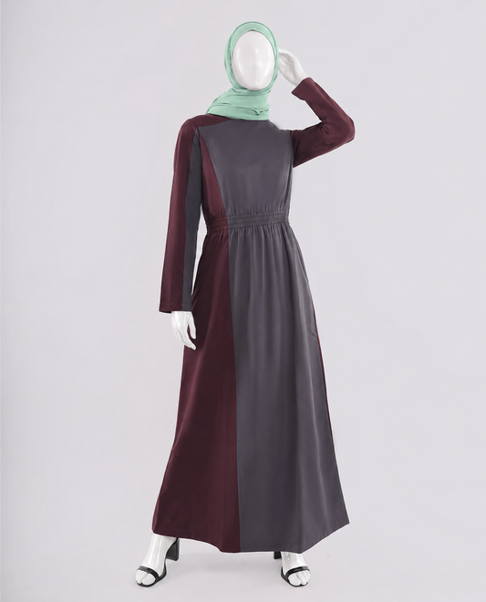 Plush Plum And Blue Jilbab