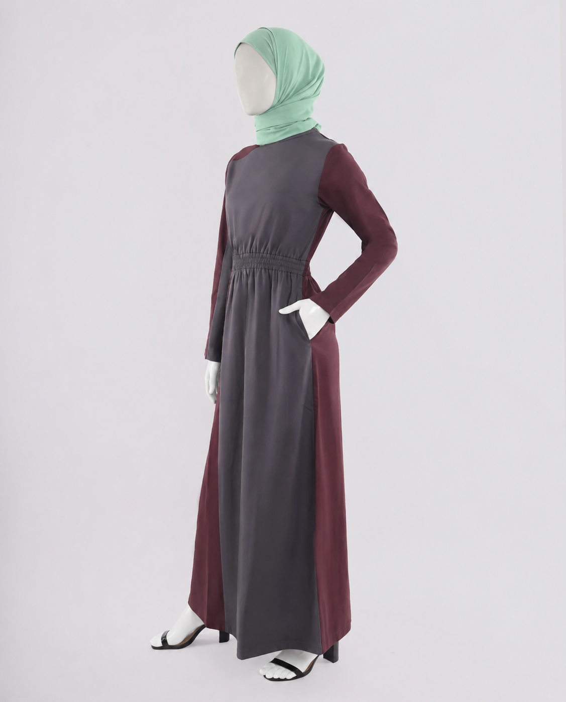 Plush Plum And Blue Jilbab