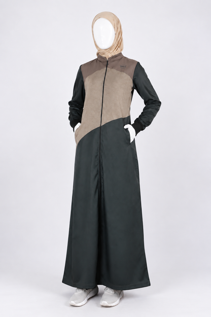 Mode Green Contrast Jilbab