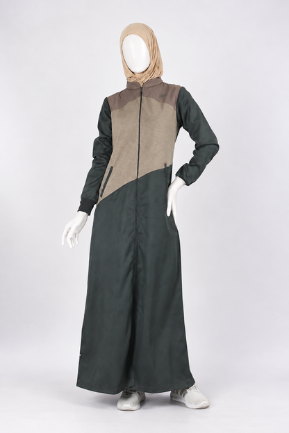 Mode Green Contrast Jilbab