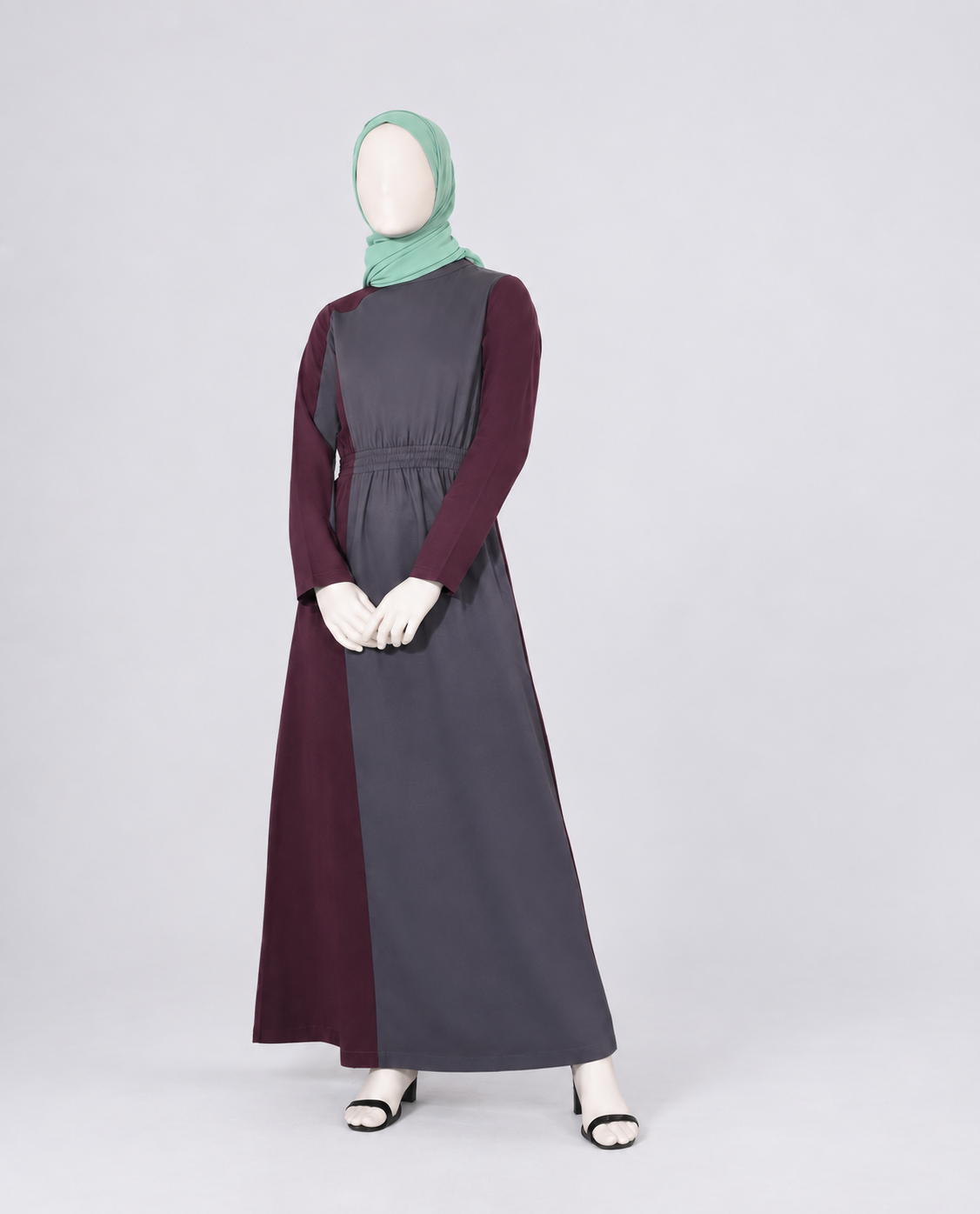 Plush Plum And Blue Jilbab