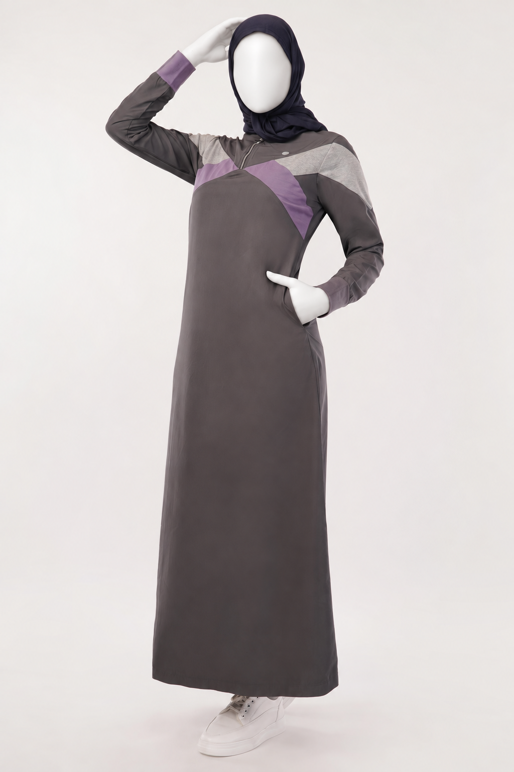 Urban Slate Raised Collar Jilbab