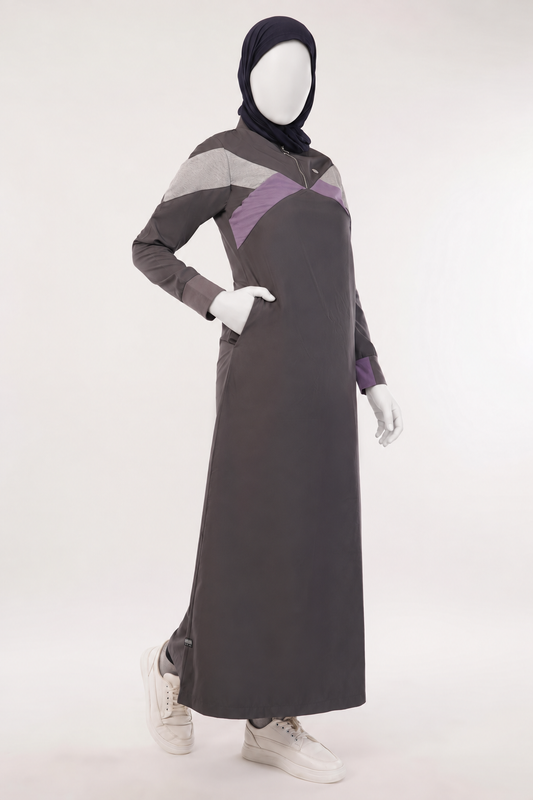 Urban Slate Raised Collar Jilbab