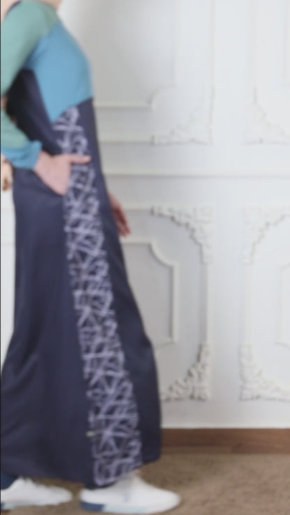 Oceanic Breeze Color Contrast Jilbab